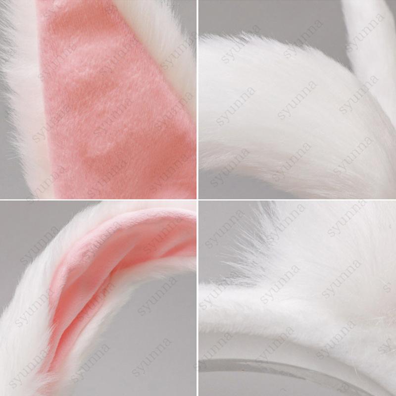 h217# うさぎ 耳 カチューシャ 当日発送 2type ヘアバンド ふわふわ