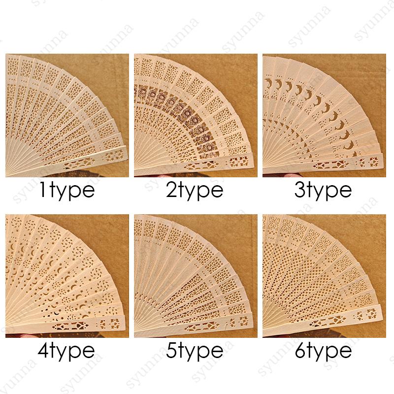 扇子 (z165#) 当日発送 6type 折りたたみ式 木扇 せんす 女性用