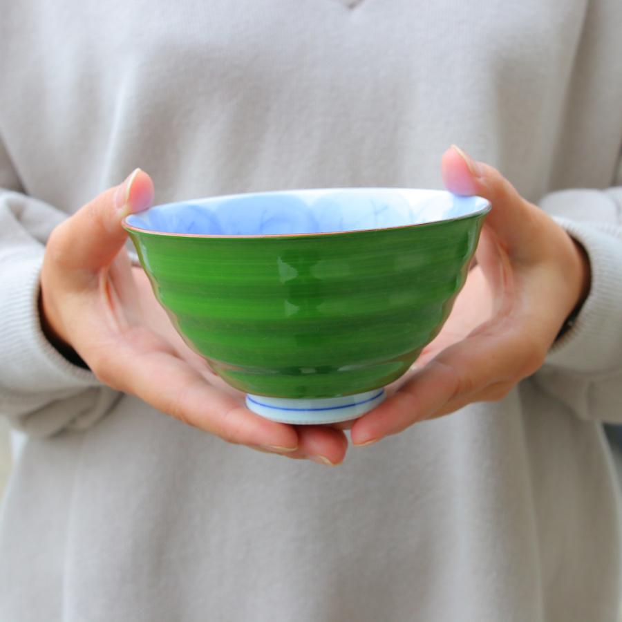 茶碗 有田焼 波佐見焼 木の葉ふくろう茶碗（小・赤/大・緑） 小さめ
