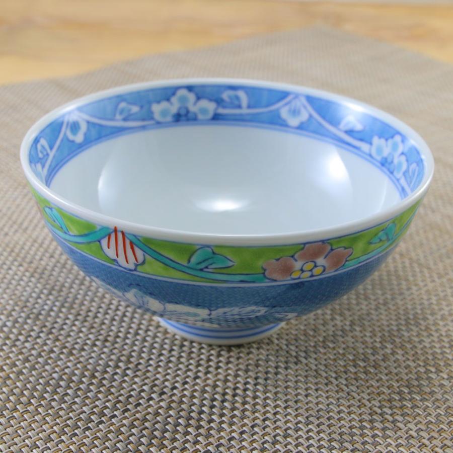 茶碗 有田焼 伊万里焼 渕錦牡丹茶碗（大・緑） おしゃれ 花柄 和