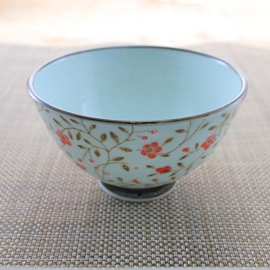 茶碗 有田焼 夕霧茶碗（小・赤） 軽い 軽量 花柄 おしゃれ 可愛い｜和  