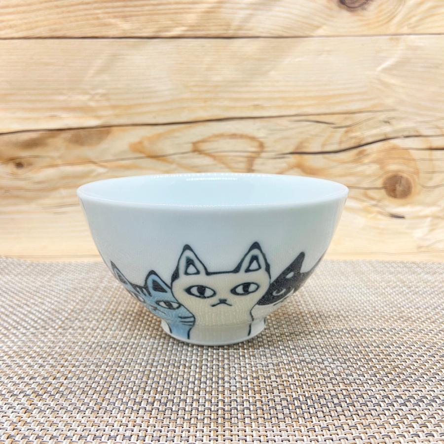 茶碗 有田焼 波佐見焼 ネコの集会茶碗 猫柄 ネコ ねこ おしゃれ 可愛い