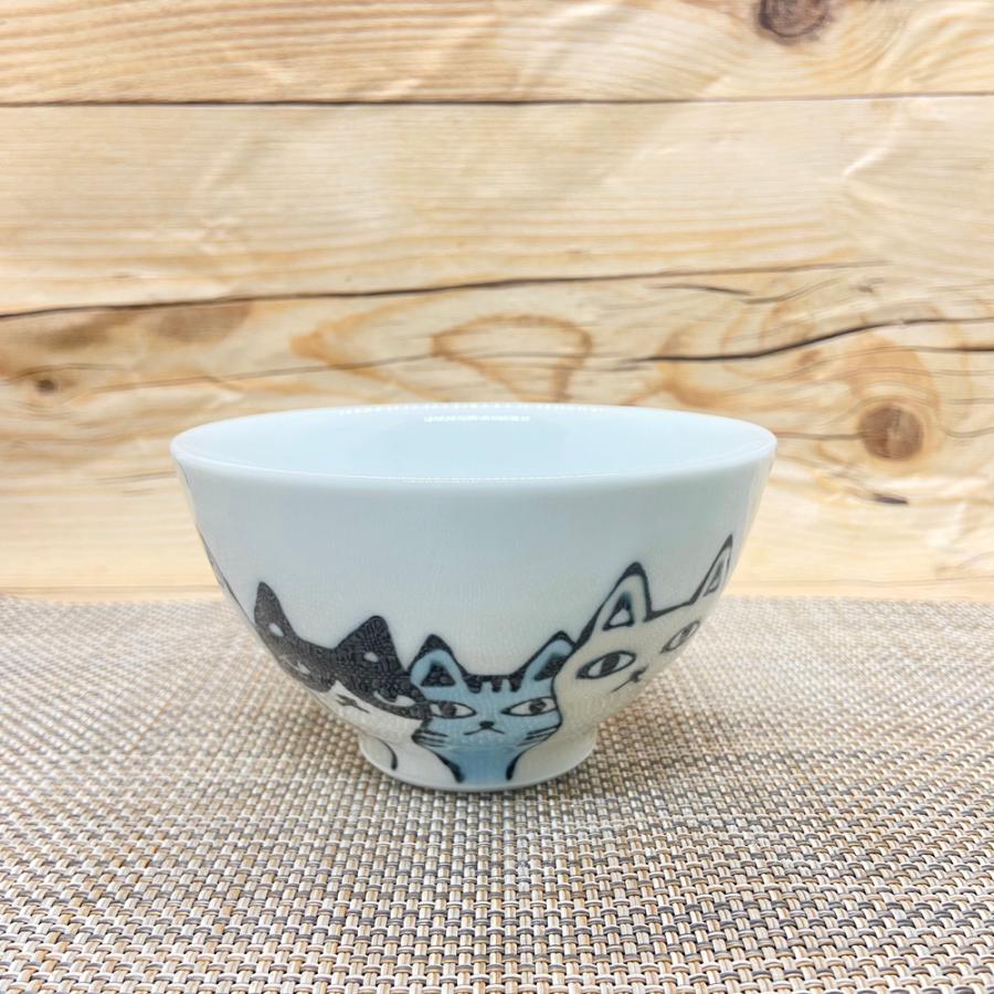 茶碗 有田焼 波佐見焼 ネコの集会茶碗 猫柄 ネコ ねこ おしゃれ 可愛い