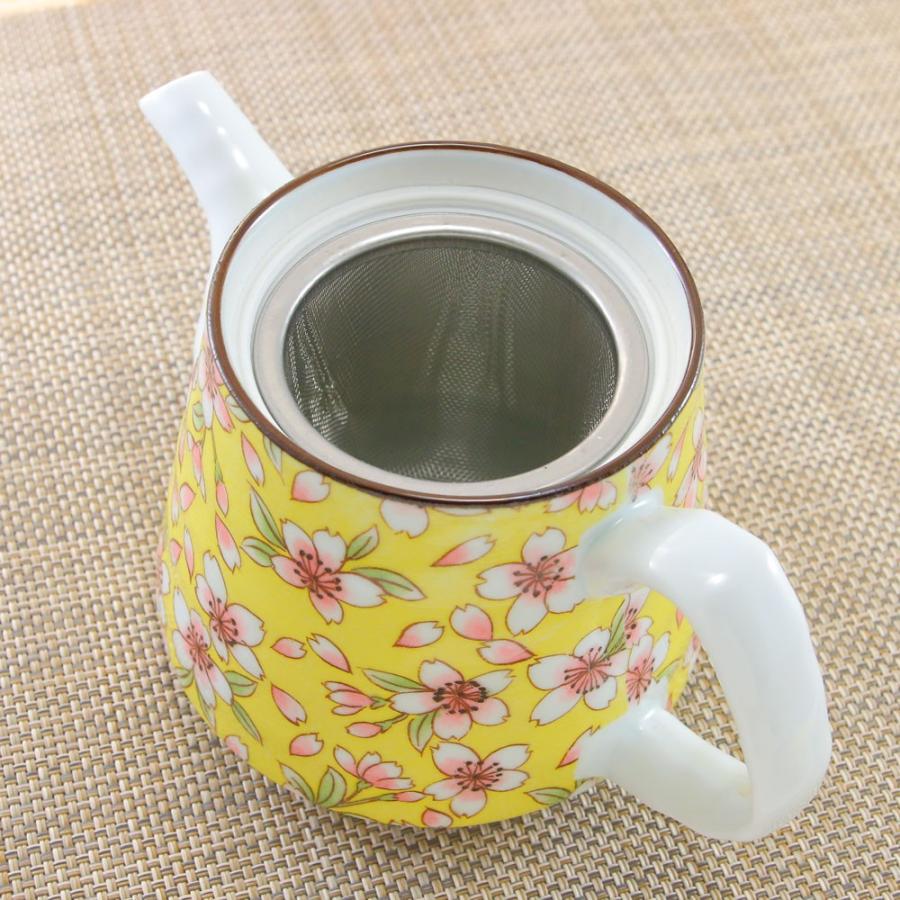 急須 有田焼 波佐見焼 桜ロマン黄ポット 桜 花柄｜和食器 陶器 三階菱