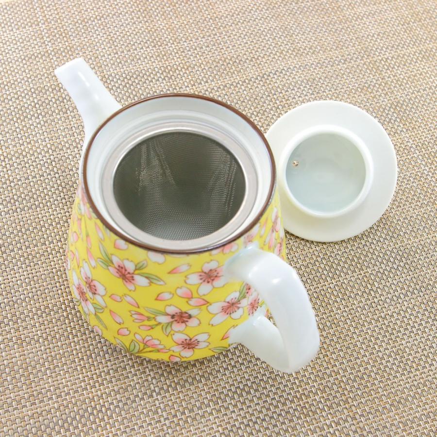急須 有田焼 波佐見焼 桜ロマン黄ポット 桜 花柄｜和食器 陶器 三階菱