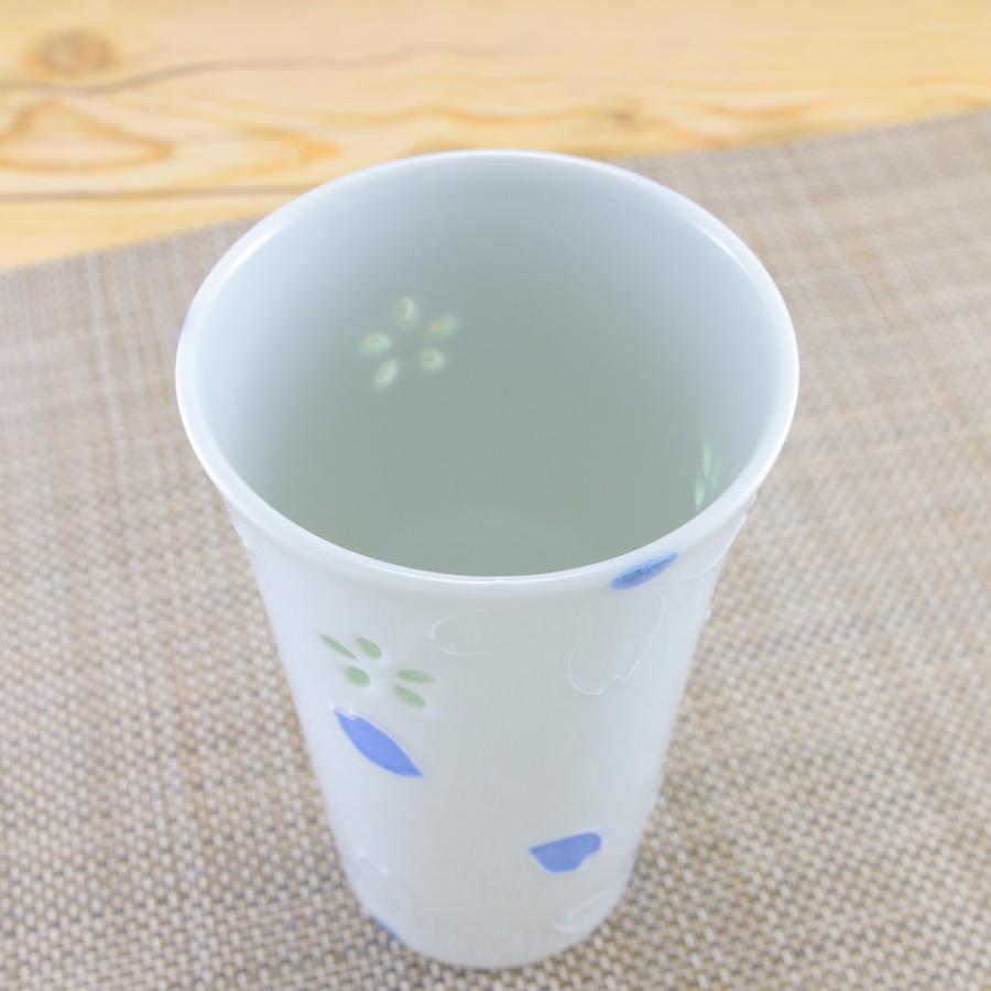 酒器 有田焼 波佐見焼 フリーカップ クリスタル桜ビールカップ（青
