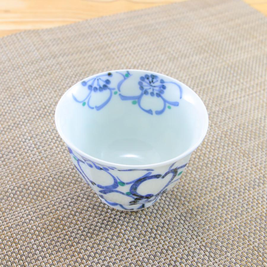 湯呑（湯飲み茶碗） 有田焼 波佐見焼 仙茶 大輪花面取仙茶（赤/青