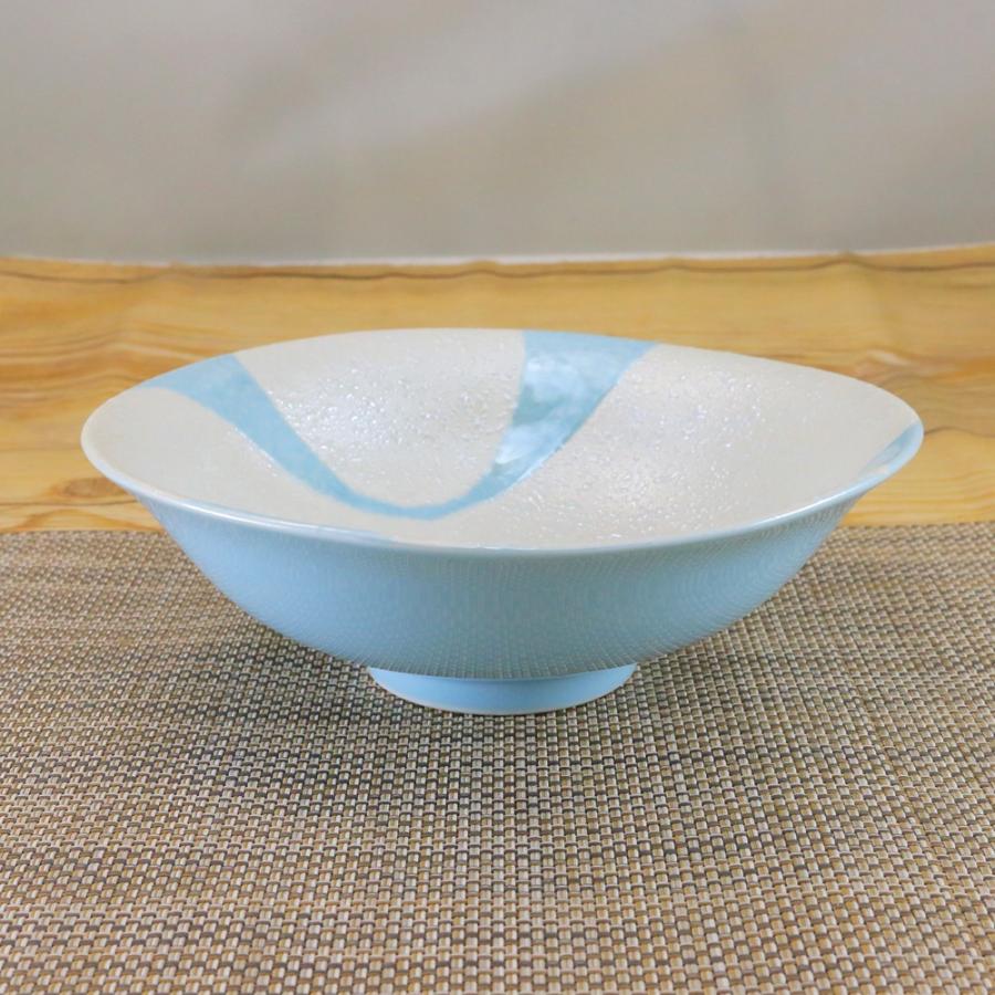 鉢 有田焼 楕円鉢 オリジナル ブルー釉銀彩多用鉢 渕 キラキラ｜和食器