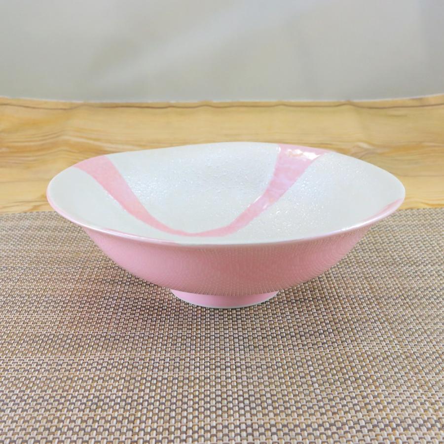 鉢 有田焼 楕円鉢 オリジナル ピンク釉銀彩多用鉢 渕 キラキラ｜和食器