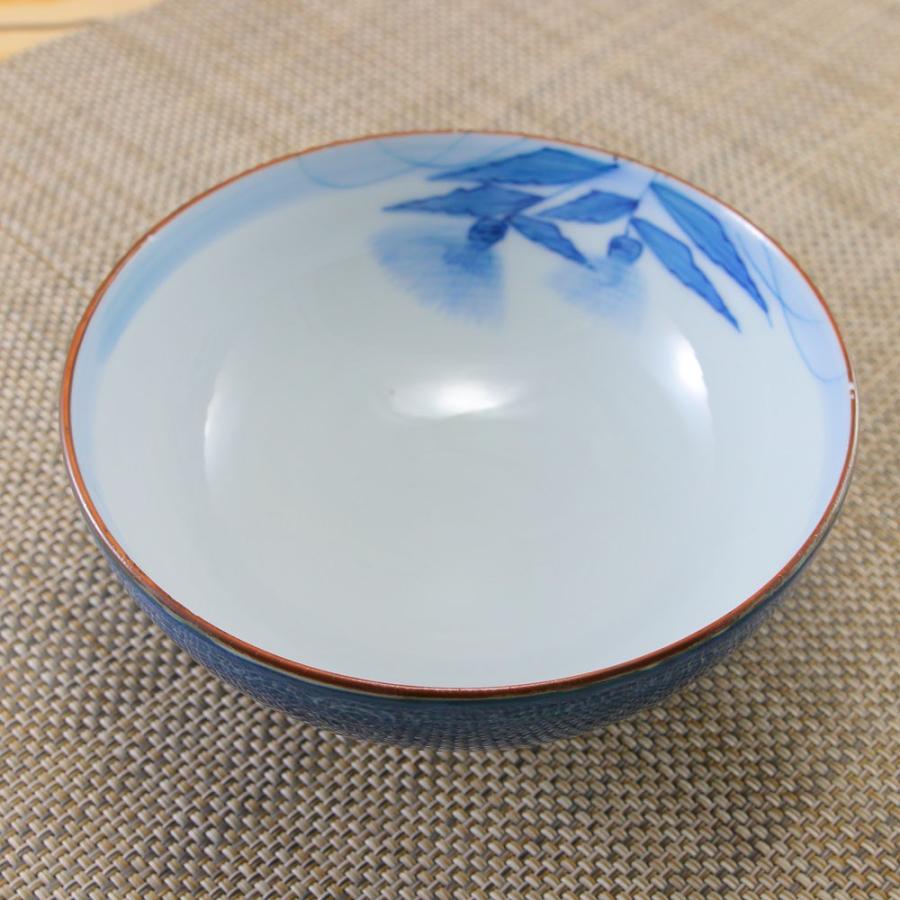 茶碗 有田焼 波佐見焼 あざみ茶碗（大） 青 ブルー 花柄 おしゃれ｜和