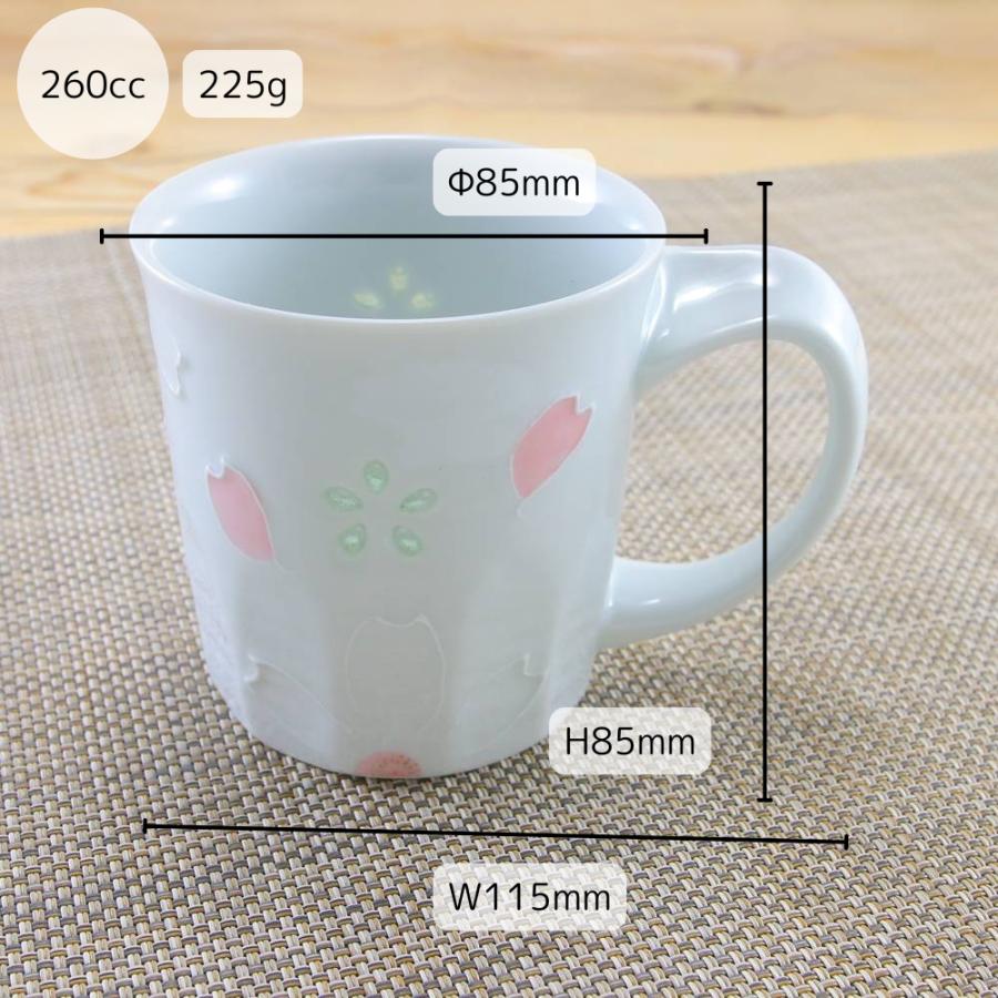 マグカップ 有田焼 波佐見焼 クリスタル桜フィットマグ（ピンク/ブルー