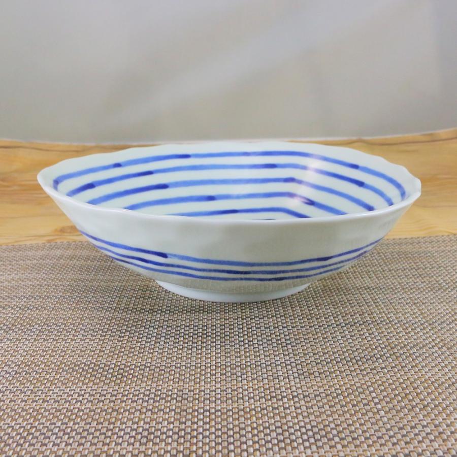 鉢 有田焼 波佐見焼 変形鉢 和染ライン変形鉢（大） 大鉢