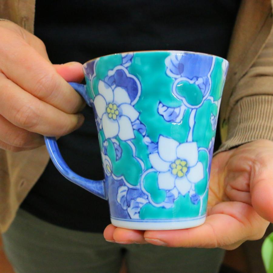 マグカップ 有田焼 伊万里焼 唐花マグ（緑） 色違いあり 花柄 鮮やか