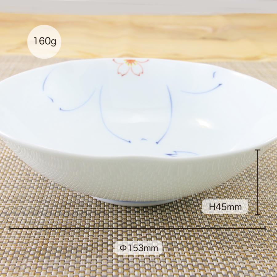 鉢 有田焼 波佐見焼 花型 浅鉢 藍桜梅型多用鉢 薄型 軽量 取り皿 花柄