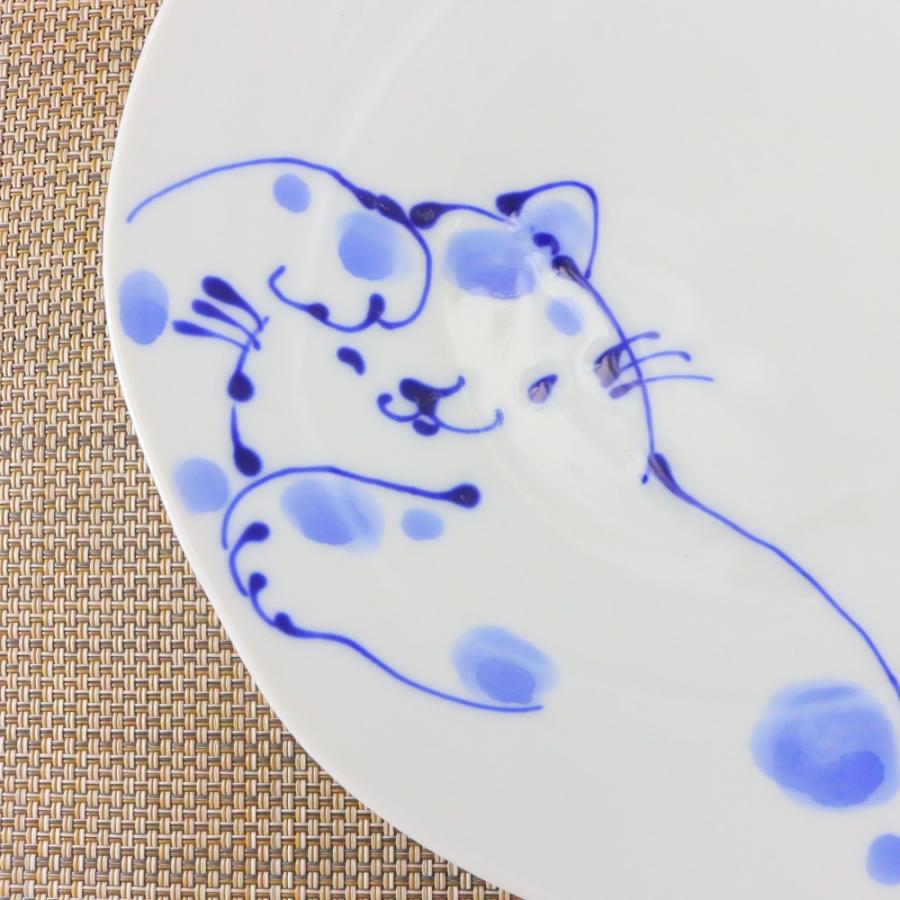 平皿 有田焼 波佐見焼 丸皿 大皿 オリジナル 三毛猫6.5寸皿 ｜和食器
