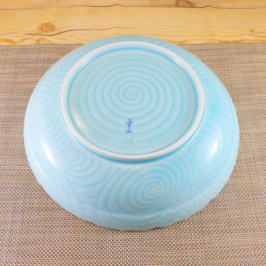 鉢 有田焼 崋山窯 盛鉢 青磁唐草彫大鉢（小・Φ24cm）盛り皿｜和食器
