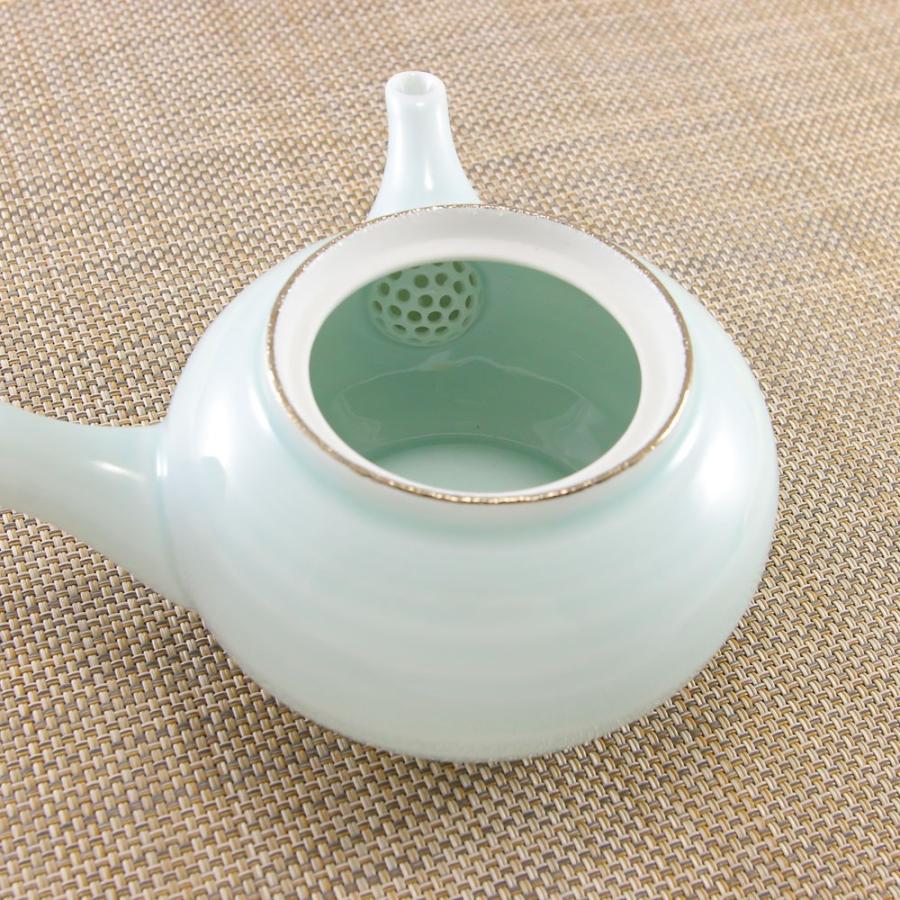 急須 有田焼 プラチナ牡丹平急須ツマミ菊割 陶器網 花柄｜和食器 陶器