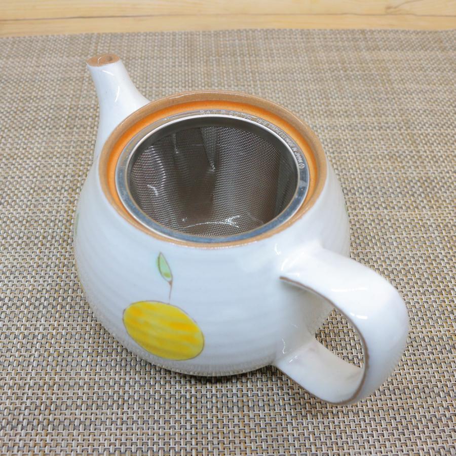 急須 美濃焼 粉引ゆずポット 土物 柚子 ｜和食器 陶器 三階菱 : 有田焼