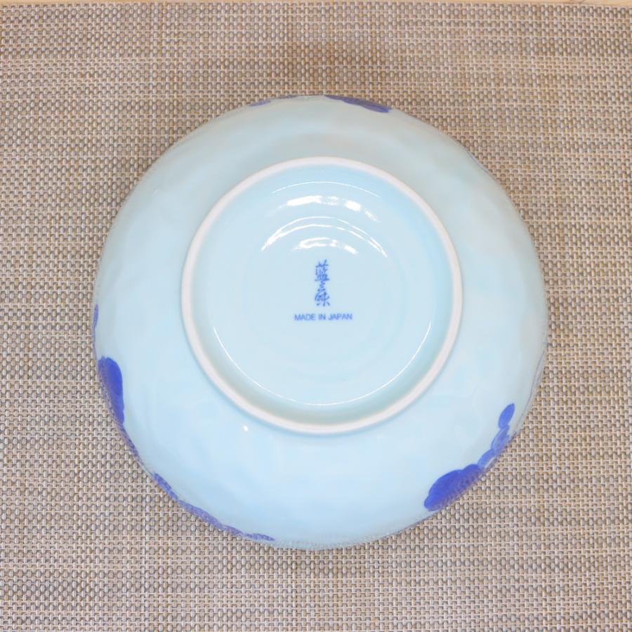 鉢 美濃焼 変形鉢 藍染ぶどう6.8鉢 大鉢 深鉢 煮物鉢 ぶどう柄 葡萄