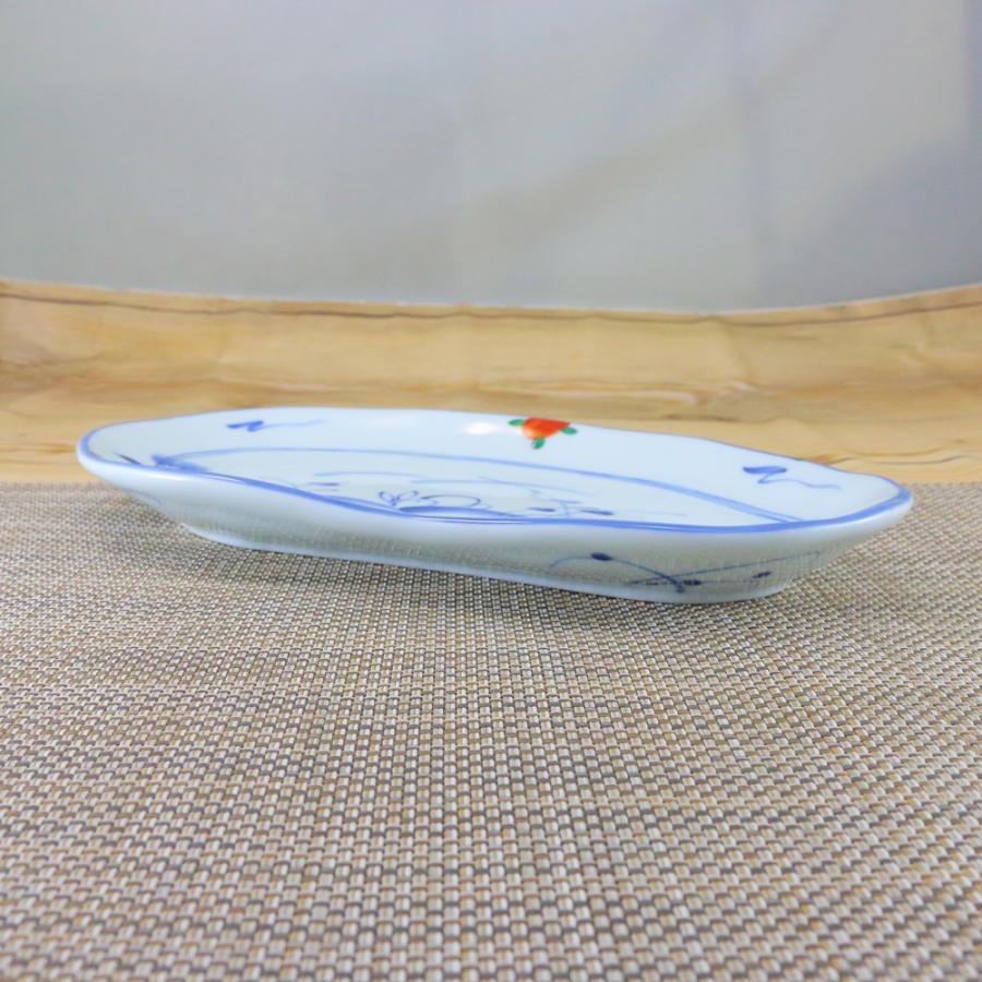 焼き物皿 美濃焼 楕円皿 赤絵うさぎ雲形皿(大)(5枚セット 焼き物皿 美濃焼 楕円皿 赤絵うさぎ雲形皿(大)(5枚セット