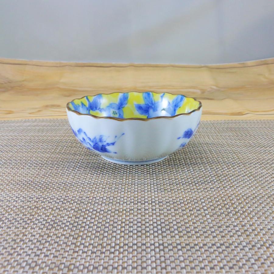 小鉢 美濃焼 丸鉢 黄彩花紋菊型3.5寸鉢 (5枚セット) 取皿 小鉢 美濃焼 丸鉢 黄彩花紋菊型3.5寸鉢 (5枚セット) 取皿