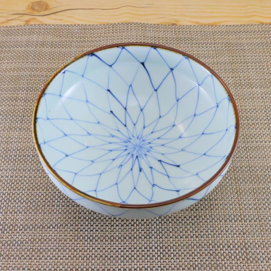 青い幾何学模様の平皿 2枚セット 手描網9号皿 [ 27×4㎝ ] 有田焼大皿
