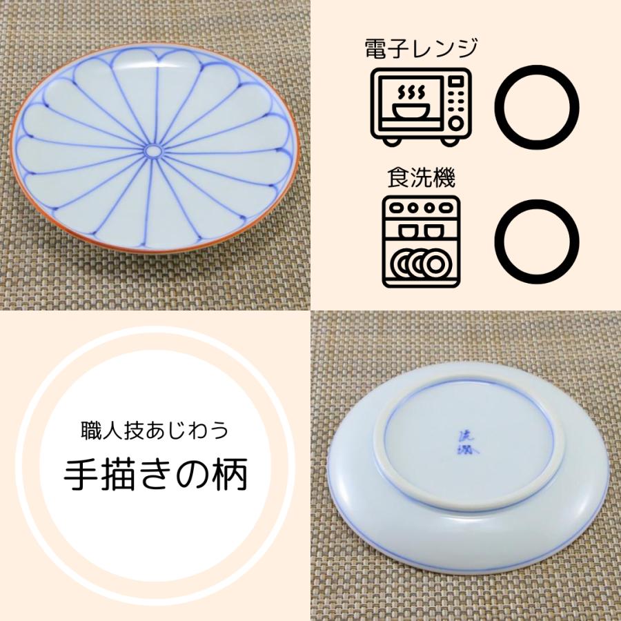 小皿 有田焼 波佐見焼 丸皿 菊割 3.5皿 醤油皿 薬味皿｜和食器 陶器 三