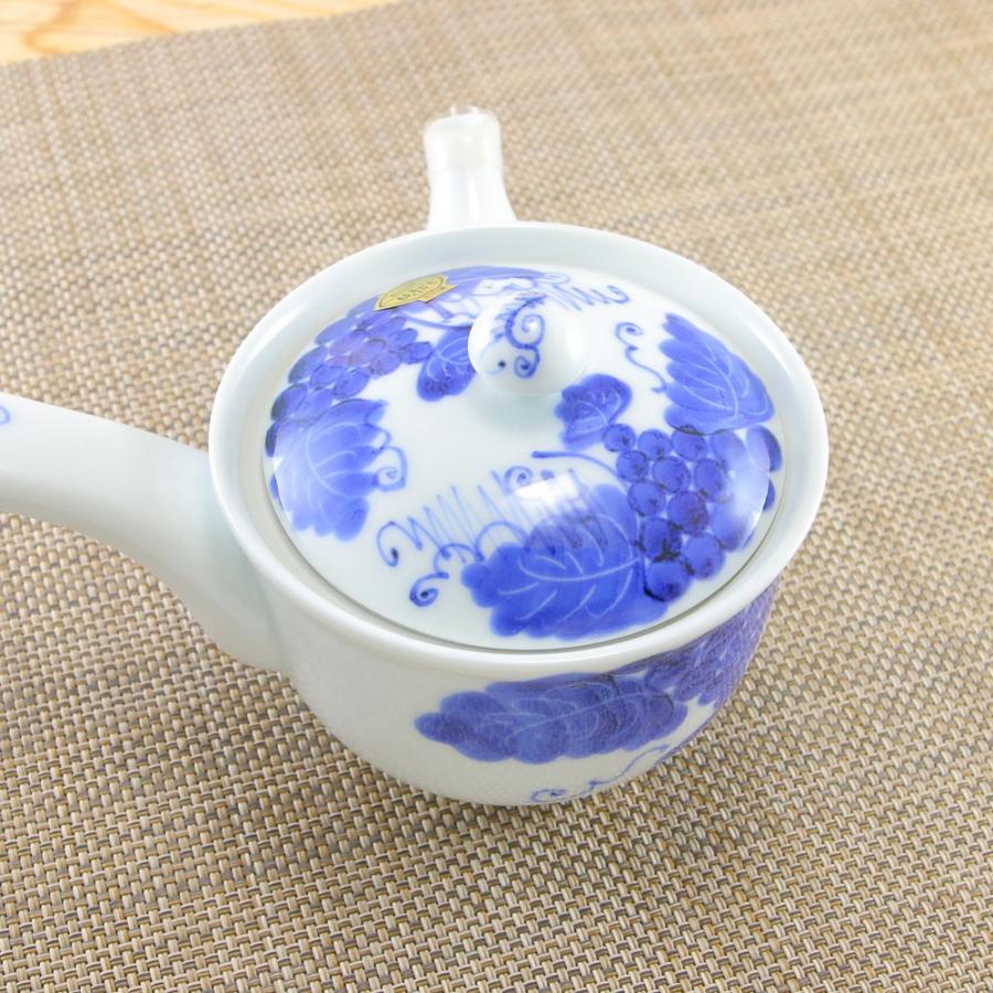 急須 有田焼 波佐見焼 台丹軽量ぶどう急須（金網タイプ） 軽量 葡萄