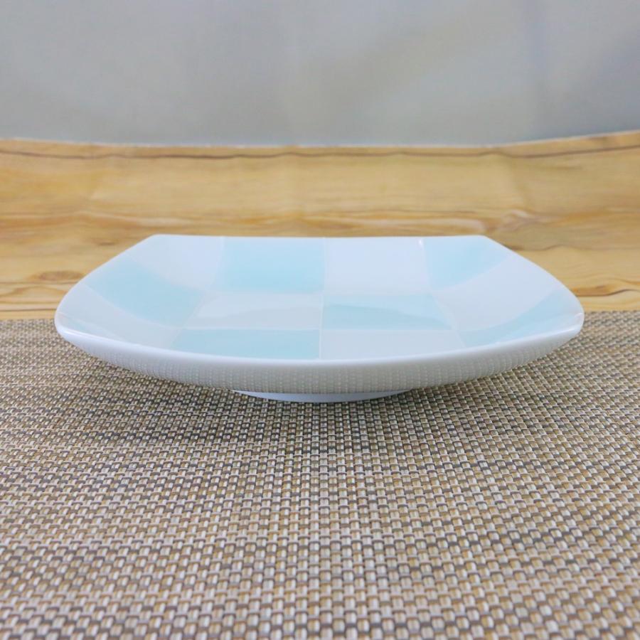 平皿 有田焼 波佐見焼 一珍格子正角皿 正方形｜和食器 陶器 三階菱