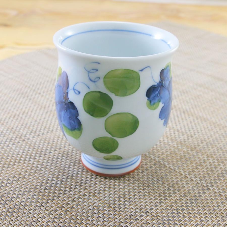 湯呑（湯飲み茶碗） 有田焼 波佐見焼 マスカット湯呑（緑） 夫婦湯呑