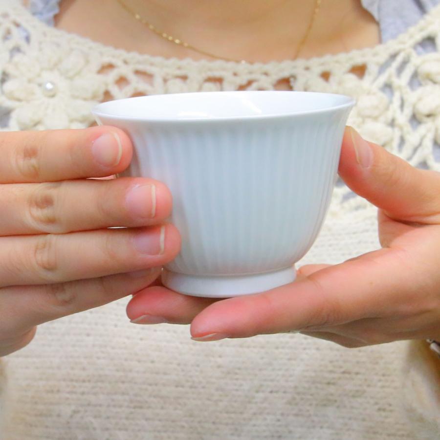 湯呑（湯飲み茶碗） 有田焼 波佐見焼 白磁シノギ仙茶｜和食器 陶器 三