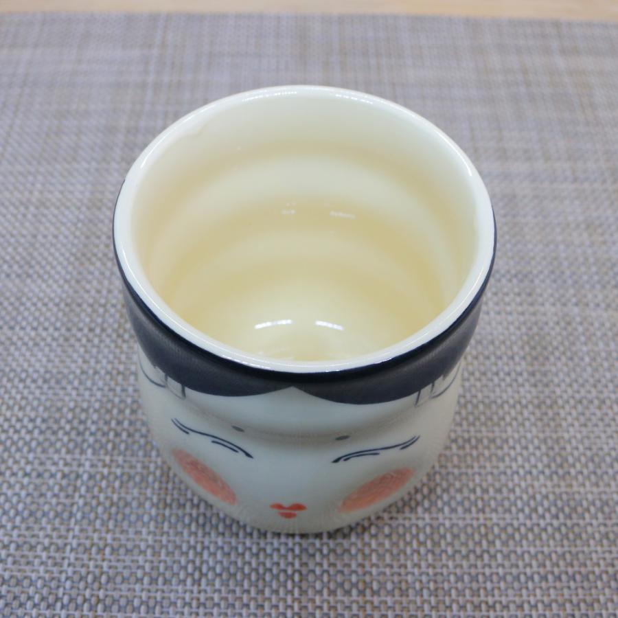 湯呑（湯飲み茶碗） 美濃焼 おかめ寿司湯呑 夫婦湯呑 大きいサイズ｜和