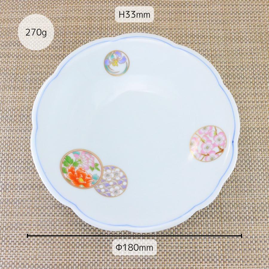 平皿 有田焼 崋山窯 金彩丸紋6寸多用皿 中皿 取皿 毬柄｜和食器 陶器