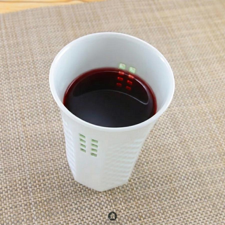 酒器 有田焼 波佐見焼 ビアカップ 丹心窯 水晶スクエアレリーフ