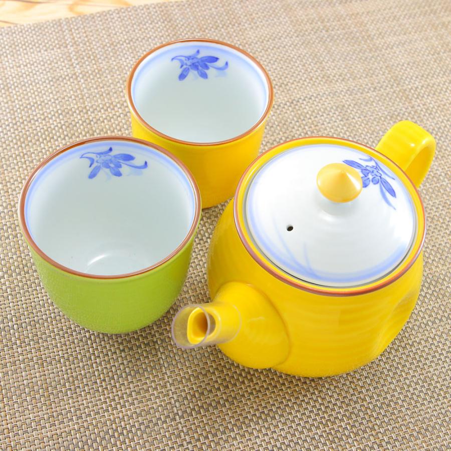 急須 有田焼 波佐見焼 蘭の花ポット（黄色） 花柄｜和食器 陶器