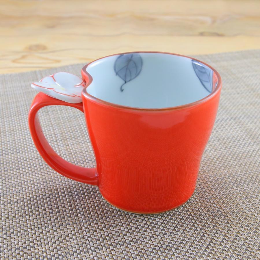 マグカップ 有田焼 波佐見焼 花絵蒔マグ（白） 色違いあり 花柄 椿