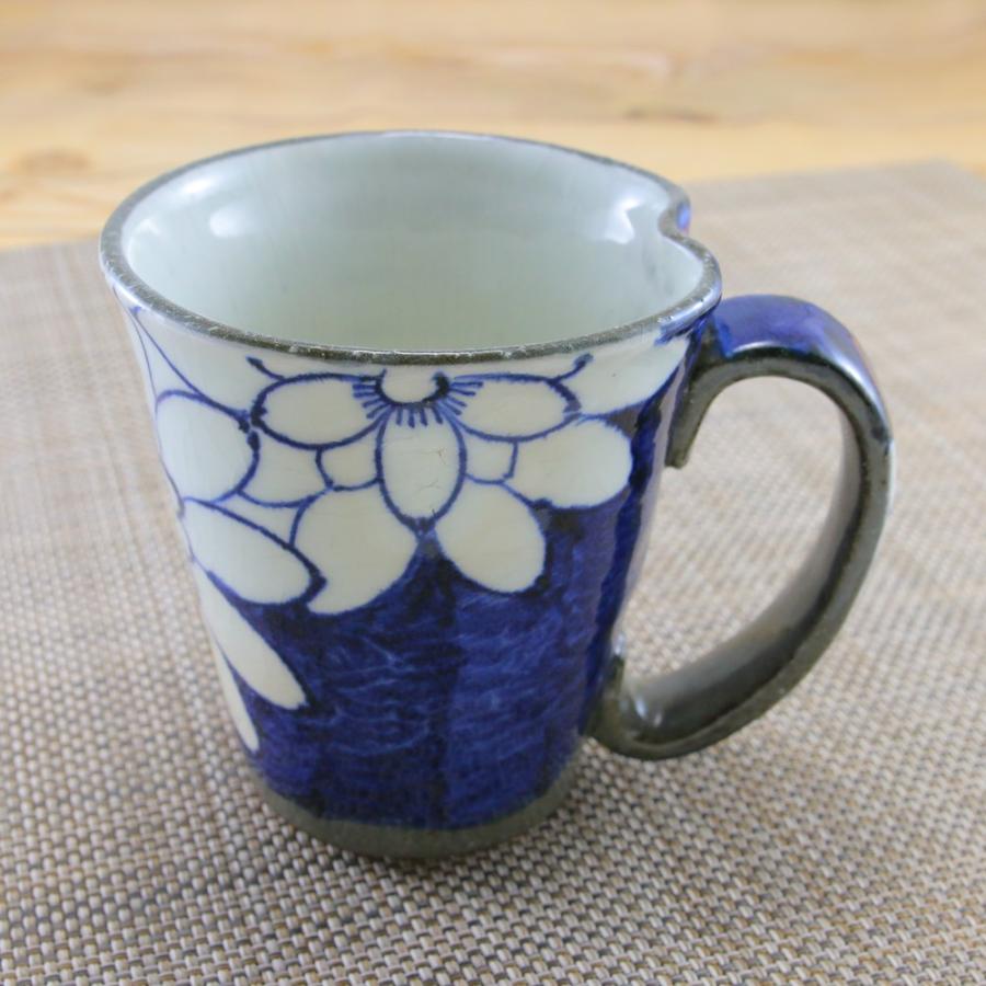 マグカップ 有田焼 波佐見焼 ダリアマグ（青） 色違いペアあり 花柄