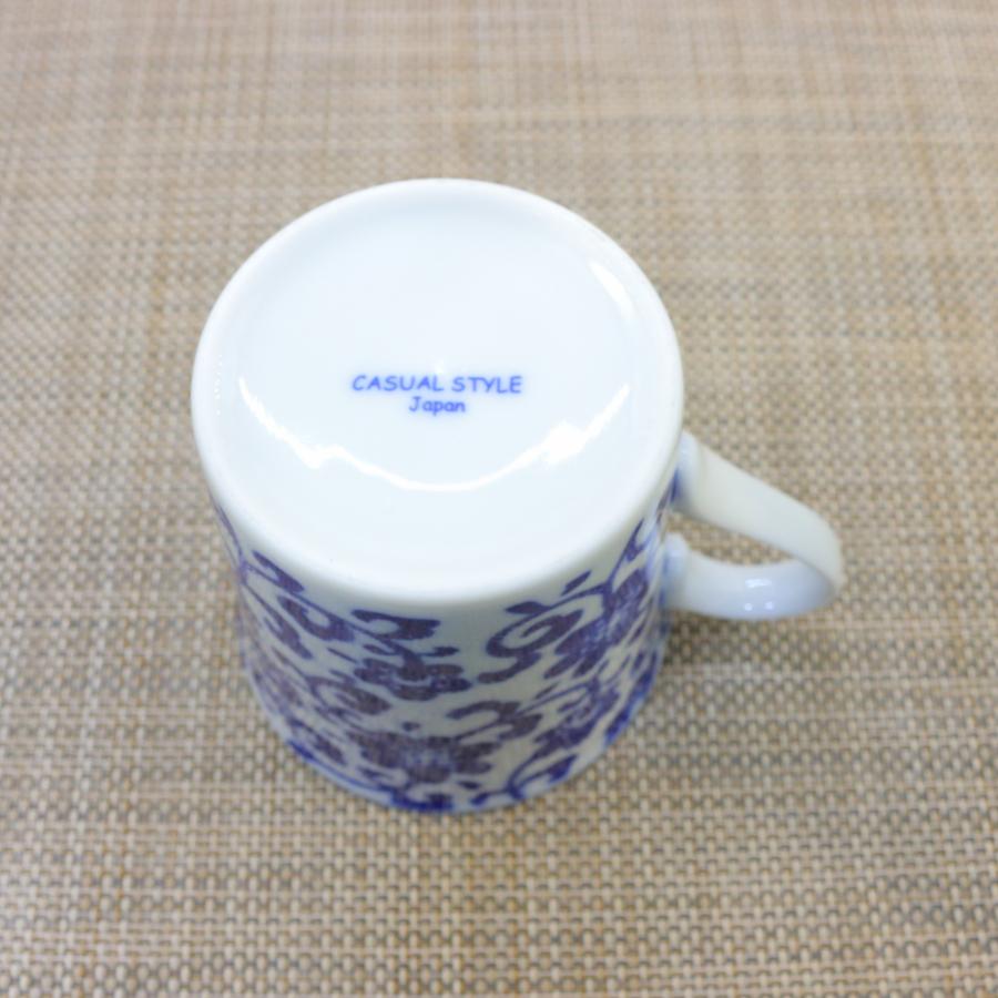マグカップ 美濃焼 ブルーフラワー YKマグ 軽量 花柄｜和食器