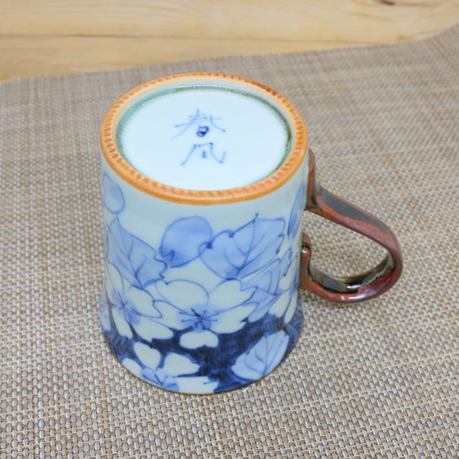 マグカップ 有田焼 波佐見焼 渕濃桜マグ（赤/青） 桜 花柄 縁起物｜和