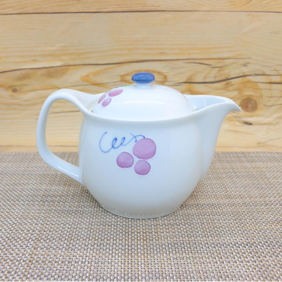 急須 有田焼 波佐見焼 マスカットポット 葡萄 一珍｜和食器 陶器 三階