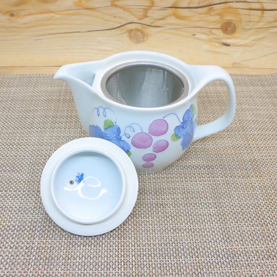 急須 有田焼 波佐見焼 マスカットポット 葡萄 一珍｜和食器 陶器 三階