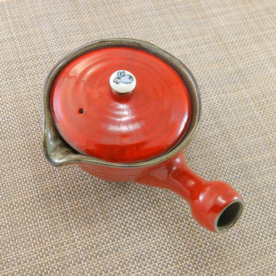 急須 有田焼 波佐見焼 赤濃小兎急須 うさぎ 兎 赤色 土物 和食器 陶器 三階菱 4 016 有田焼通販 花笑み 通販 Yahoo ショッピング