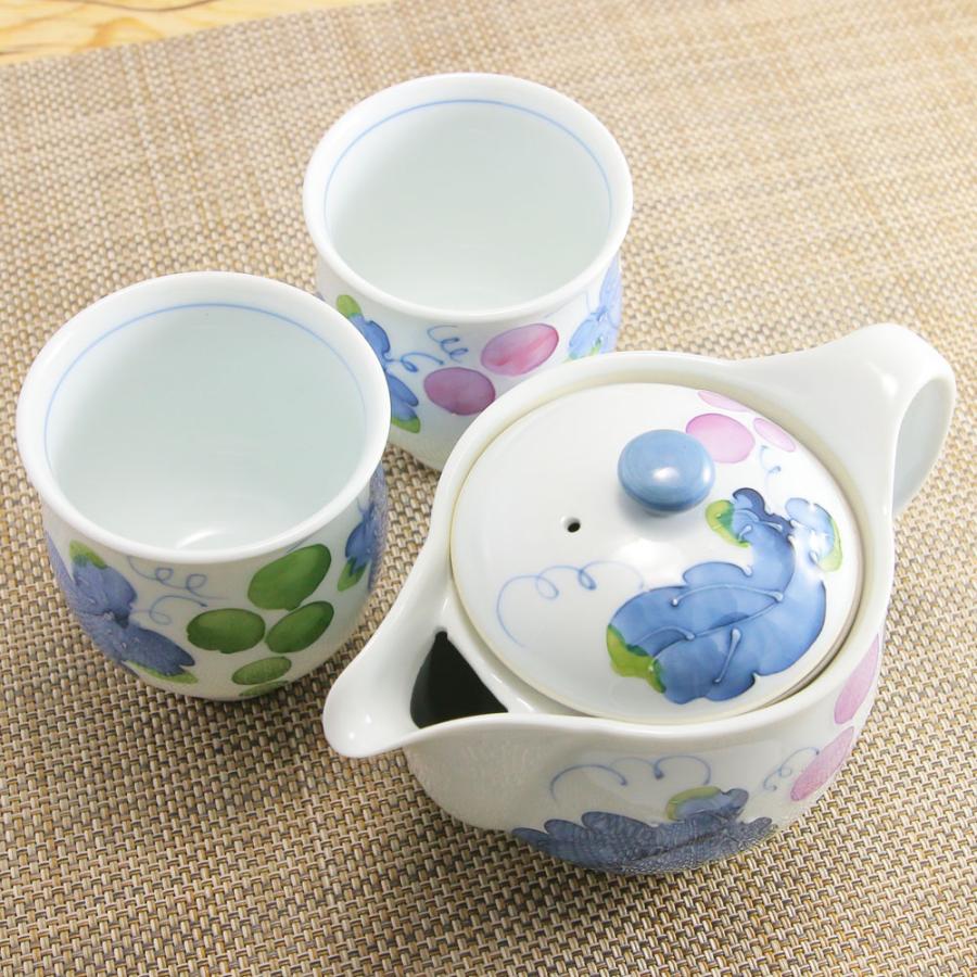 急須・夫婦湯呑セット 有田焼 波佐見焼 マスカット（ポット・夫婦湯呑