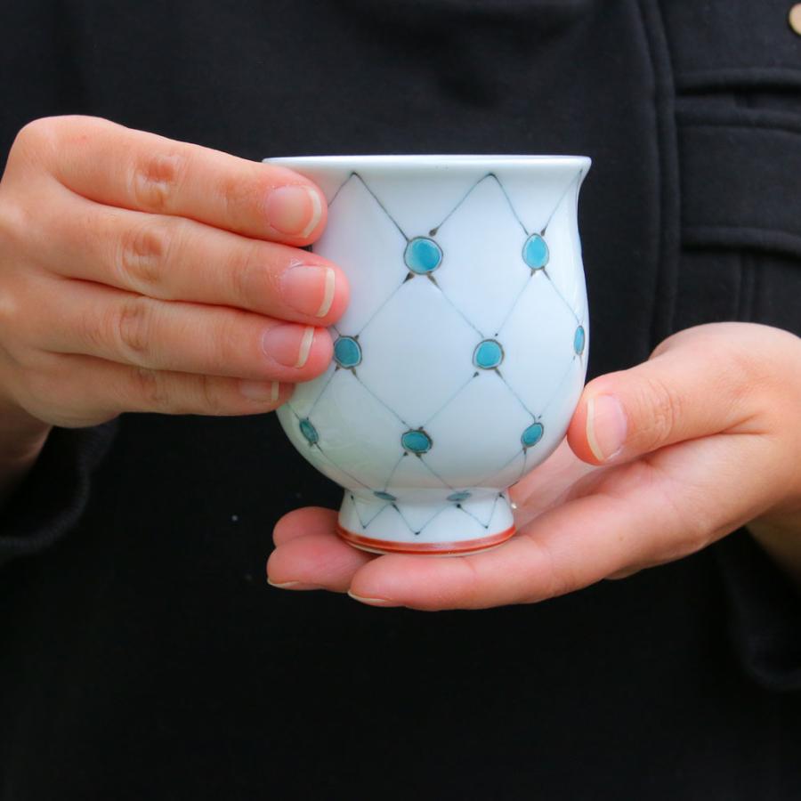 急須・夫婦湯呑セット 有田焼 波佐見焼 網点紋（ポット・夫婦湯呑