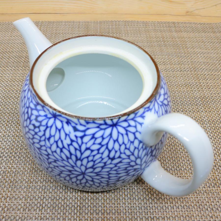 急須 有田焼 華菊青丸ポット 花柄｜和食器 陶器 三階菱 : 有田焼