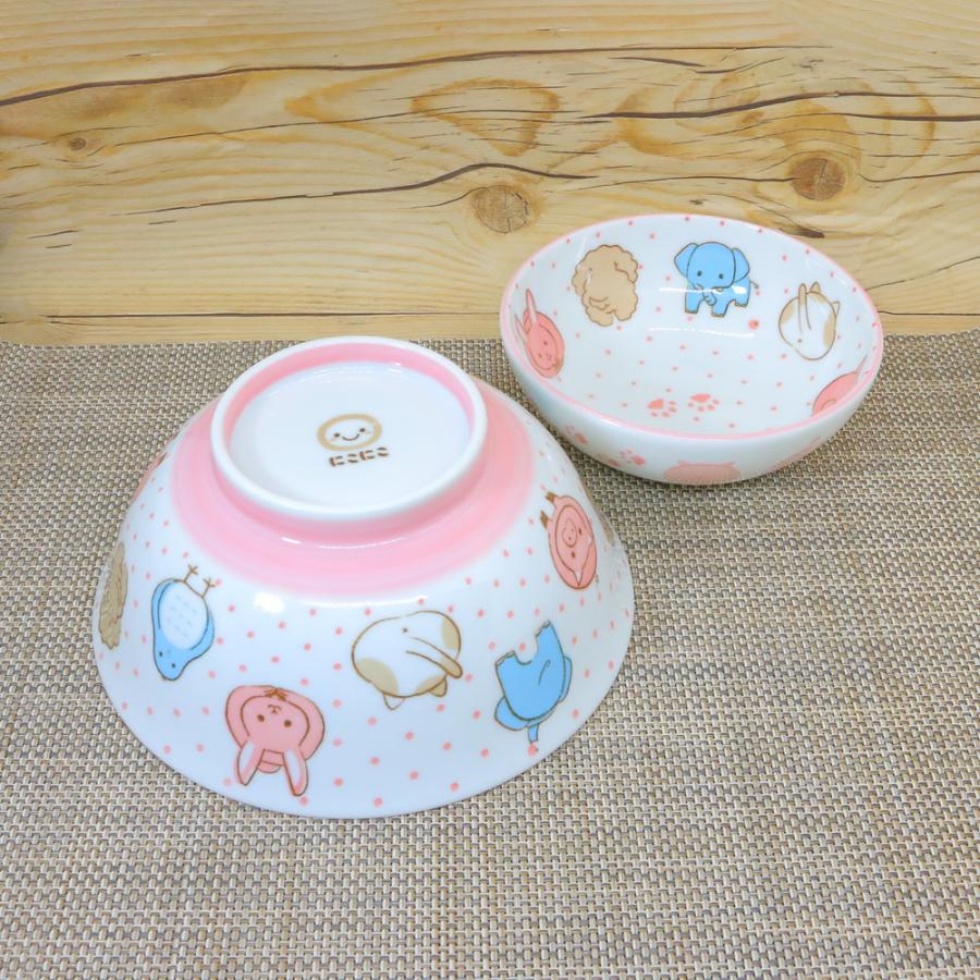 丼（どんぶり）小鉢 美濃焼 子供用食器 アニマルフェイス（ラーメン鉢