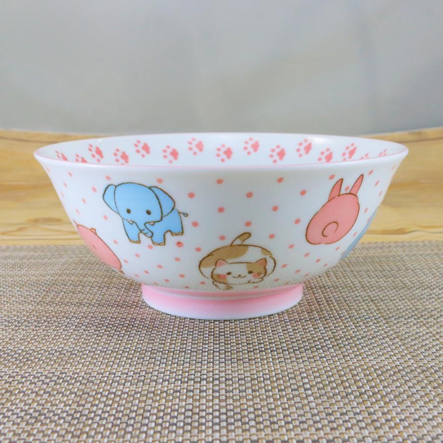 丼（どんぶり）小鉢 美濃焼 子供用食器 アニマルフェイス（ラーメン鉢