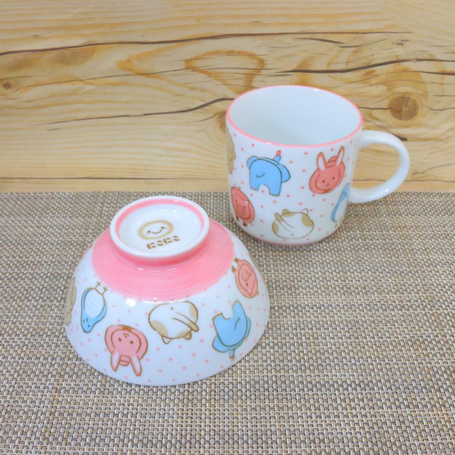 茶碗 マグカップ 美濃焼 子供用食器 アニマルフェイス（茶碗