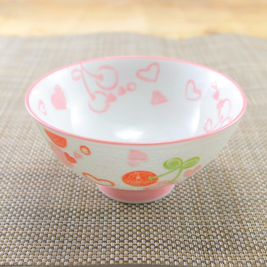 茶碗 美濃焼 子供用 キラキラさくらんぼ茶碗 女の子 かわいい おしゃれ