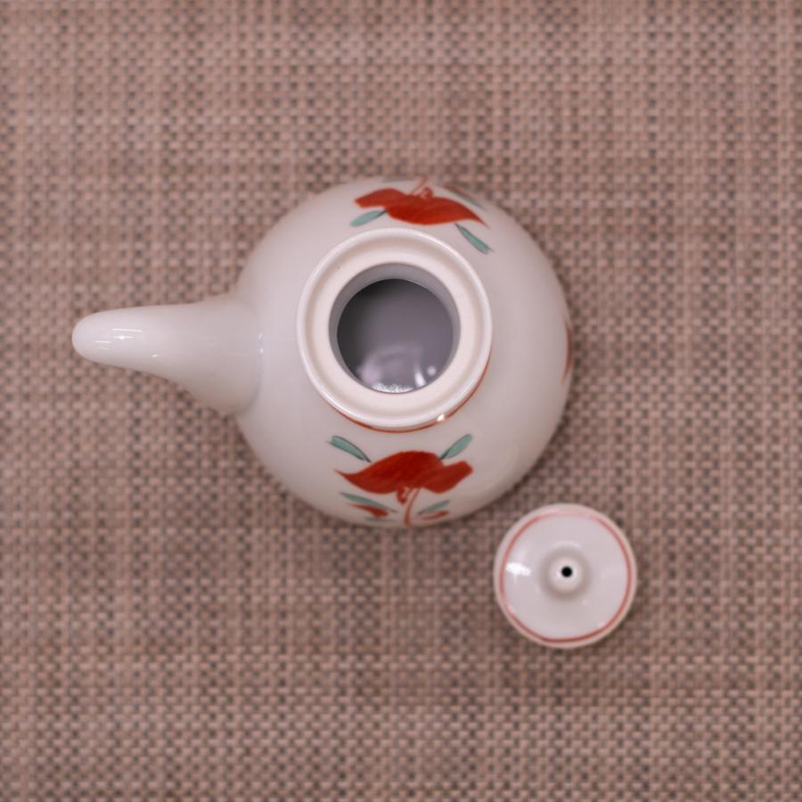 醤油差し 有田焼 錦万歴汁次（大） 赤絵 液だれしにくい 花柄